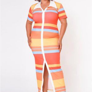 Soft Striped Maxi Dress